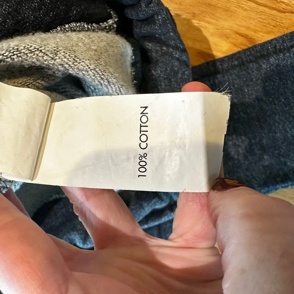 Koovs Cotton Sweatpants Blue Marled Soft‎ Drawstring Waist